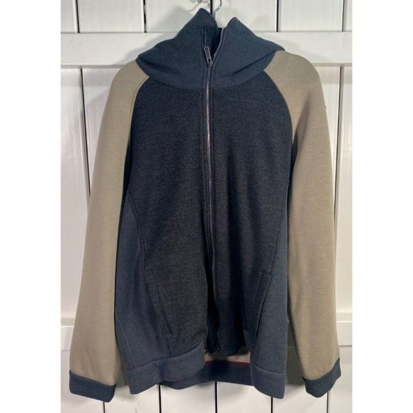 Antonio Marras Men's 100% Wool Hooded Jacket Gray Beige Size X-Large - Picture 1 of 4